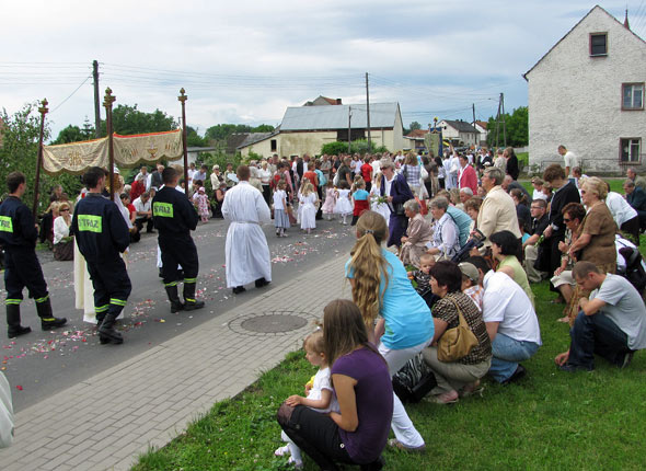Procesja z Najświętszym Sakramentem w uroczystość Bożego Ciała