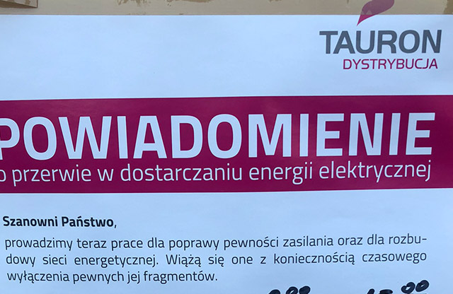 Tauron informuje